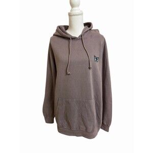 NWOT Dalix Women's XL Butterfly Midweight Fleece Mineral Washed Hoodie Zinc